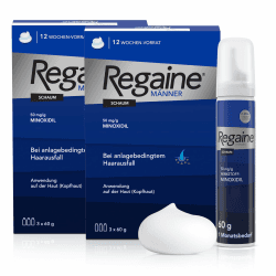 Regaine Männer Schaum mit Minoxidil bei erblich bedingtem Haarausfall 6x60g 60 g (6er Pack) Angebot bei HelloDeals