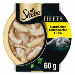 SHEBA Filets Adult Katzenfutter in Sauce mit Huhn 16 x 60g Schale Huhn 960 g (1er Pack) Angebot bei HelloDeals