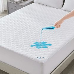 BEDLORE Matratzenschoner 140x200 cm Wasserdicht & Weich TPU(Weiß) Weiß 140x200x30cm Angebot bei HelloDeals