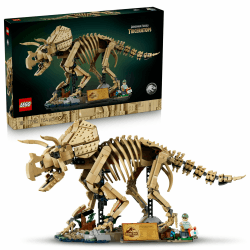 LEGO Jurassic World Dinosaurier-Fossilien: Triceratops - Modellbau für Erwachsene mit der Minifigur Dr. Gerry Harding - DIY Deko fürs Regal - Geschenkidee für Jurassic Park Fans - 77985 Angebot bei HelloDeals