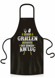 YORA Grillschürze für Männer lustig - Vatertagsgeschenk - Bin am Grillen - Kochschürze Inkl. personalisierbarer Urkunde - lustige Geschenke zum Vatertag (Bin am Grillen) Gold Angebot bei HelloDeals