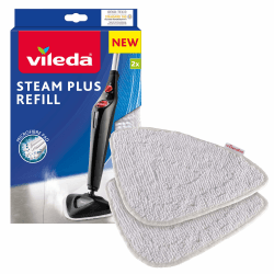 Vileda Steam Dampfreiniger Ersatzpads Mikrofaser, Waschbar, 2 Stück Refills Angebot bei HelloDeals