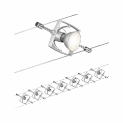 Paulmann 94152 Seilsystem Set Mac II max. 7x10W Drahtseilsystem Chrom matt Metall Seillampe Kunststoff Deckenlampe GU5,3 ohne Leuchtmittel Chrom Matt 7 Spots Angebot bei HelloDeals