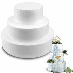 Styropor Torte 3 Stöckig Styropor Set 10cm 15cm 20cm Styroportorte (Runde) Angebot bei HelloDeals