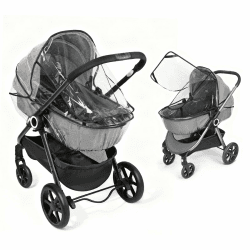 Orzbow Regenschutz Kinderwagen, Großes Sichtfenster für Einfachen Zugang Transparent Angebot bei HelloDeals