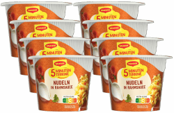 MAGGI 5 Minuten Terrine Nudeln in Rahmsauce, 8er Pack (8 x 61g) 61 g (1er Pack) Angebot bei HelloDeals