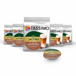 Tassimo Kapseln Jacobs Typ Latte Macchiato Classico, 5 x 8 Pads, 40 Kaffeekapseln Classico 5x8 Kapseln Angebot bei HelloDeals