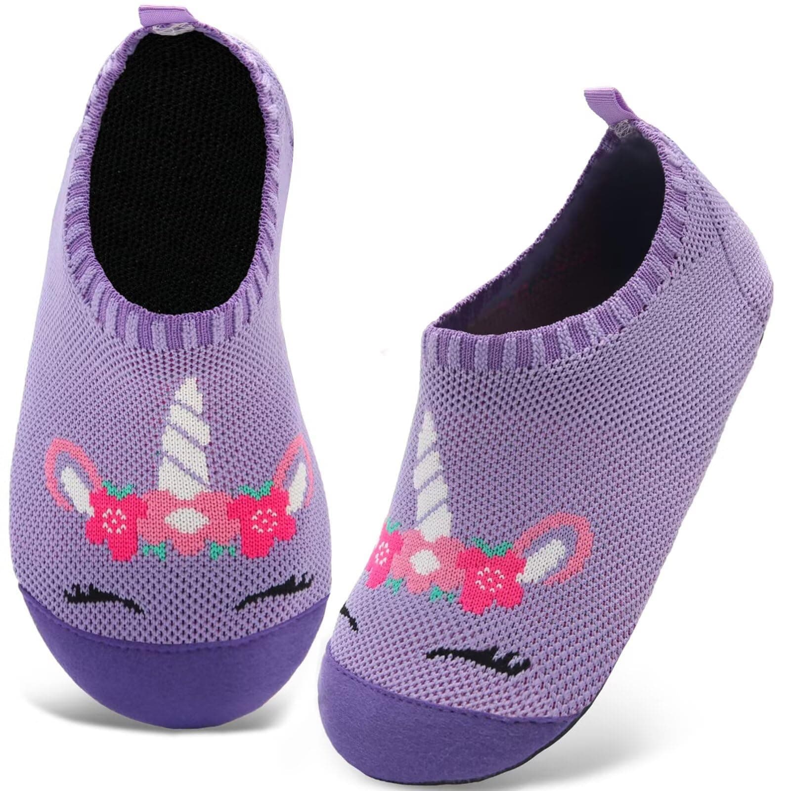 Kyopp Hausschuhe Kinder Junge Mädchen Pantoffeln Rutschfest Barfussschuhe 34/35 EU Einhorn Lila Angebot bei HelloDeals