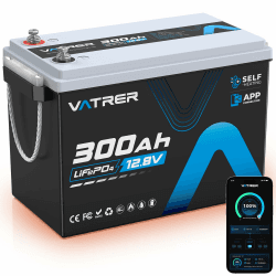 VATRER POWER 12,8V 300Ah LiFePO4 Batterie mit Selbstheizung & Bluetooth Angebot bei HelloDeals
