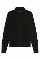 BOSS Herren Kanozip S Strickjacke aus Baumwolle und Kaschmir M Black 001 Angebot bei HelloDeals