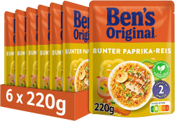 Ben's Original Express Reis Bunter Paprika 6 x 220g, Multipack 220 g (6er Pack) Bunter Paprika Reis Angebot bei HelloDeals