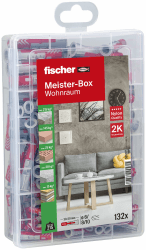 fischer Meister-Box Wohnraum, 132-teiliges Dübelset, 6-10 mm Durchmesser, für Heimwerker und Profis, universeller Einsatz - optimal für unbekannte Untergründe im Innen- und Außenbereich Meister-Box DuoPower Angebot bei HelloDeals