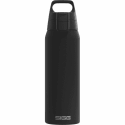 Sigg - Isolierte Trinkflasche - Thermosflasche Shield Therm One - Kohlensäurehaltige Getränke - Auslaufsicher - Spülmaschinenfest - BPA-frei - 90% recycelter Edelstahl - 0,5L, 0,75L & 1L Schwarz 0.75 L Angebot bei HelloDeals