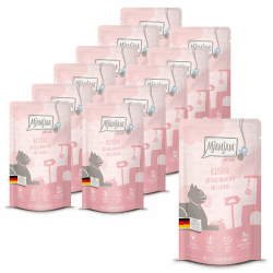 MjAMjAM - Premium Nassfutter für Katzen - Quetschie - Kitten saftiges Hühnchen mit Lachsöl, 12er Pack (12 x 125 g), getreidefrei mit extra viel Fleisch Huhn mit Lachsöl 125 g (12er Pack) Angebot bei HelloDeals