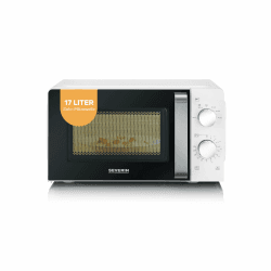 SEVERIN Mikrowelle Solo, zum Auftauen und Erhitzen, Mikrowellengerät mit Drehteller für gleichmäßige Wärmeverteilung 17 L, Weiß /Edelstahl, MW 7885 Weiß 17L Angebot bei HelloDeals