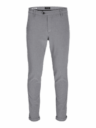 JACK & JONES Slim Fit Chino Hose 33W / 34L Grey Melange Angebot bei HelloDeals