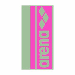 ARENA Logotype Jacquard Baumwoll Strand Handtuch Light Green-shocking Pink Einheitsgröße Angebot bei HelloDeals