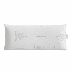 Todocama viskoelastisches Aloe-Vera-Kissen, kompakter viskoelastischer Kern für Halswirbel und Hals, mittelhohe bis hohe Festigkeit, doppelter Reißverschlussbezug (80 cm). 80 cm Weiß Angebot bei HelloDeals