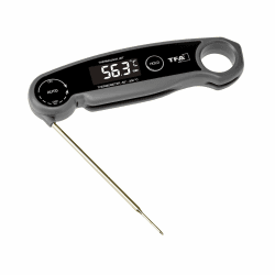 TFA Dostmann Digitales Grillthermometer Thermo Jack Jet, 30.1069, Fleischthermometer, Küchenthermometer, Einstichthermometer, Kerntemperatur, BBQ, aufladbar über USB, abwaschbar, grau Angebot bei HelloDeals