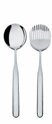 Alessi IS02/14 Collo-Alto, Salatbesteck 18/10 glänzend poliert Edelstahl 26.5 x 3 x 8 cm, Silber Angebot bei HelloDeals