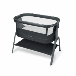 Maxi Cosi Iora² Baby Stubenbett, 0-6 Monate (9 kg), Klappbares und Leichtes Beistellbett Baby, 5 cm CloudCore-Matratze, 5 Höhenstufen, 2 Leichtgängige Rollen, Easy Slide, Elegance Graphite Angebot bei HelloDeals
