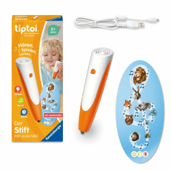 Ravensburger tiptoi Stift mit Liedertafel 00233 - Das spielerische Lernsystem, Lernspielzeug für Kinder ab 2 Jahren - Mit tiptoi Stift tiptoi Stift + Liedertafel Angebot bei HelloDeals