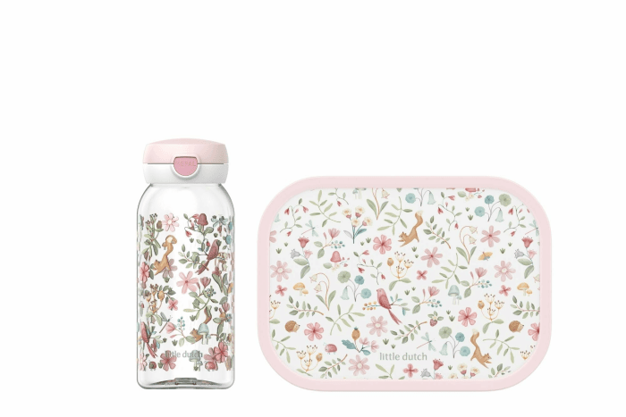 Mepal - Pausenset Campus - Set für Kinder mit Trinkflasche mit Klappdeckel & Lunch Box - Lunch-Set für die Schule oder unterwegs - Spülmaschinenfest - 600 + 750 ml - Fairy Wonders Fairy Wonders Lunchset mit Trinkflasche mit Klappdecke Angebot bei HelloDeals