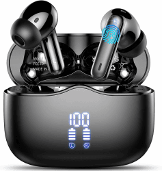 Bluetooth Kopfhörer, Kopfhörer Kabellos Bluetooth 5.4, Tiefer Bass Ohrhörer Schwarz Angebot bei HelloDeals