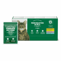 by Amazon Katzenfutter, nass, getreidefreies, für ausgewachsene Katzen, gemischte Auswahl in Gelee, 4,8 kg (48 Packungen à 100 g) Gemischte Auswahl in Gelee 100 g (48er Pack) Angebot bei HelloDeals