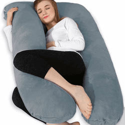 Chilling Home Schwangerschaftskissen, U Form Seitenschläferkissen mit Bezug Schwarz Blau Angebot bei HelloDeals