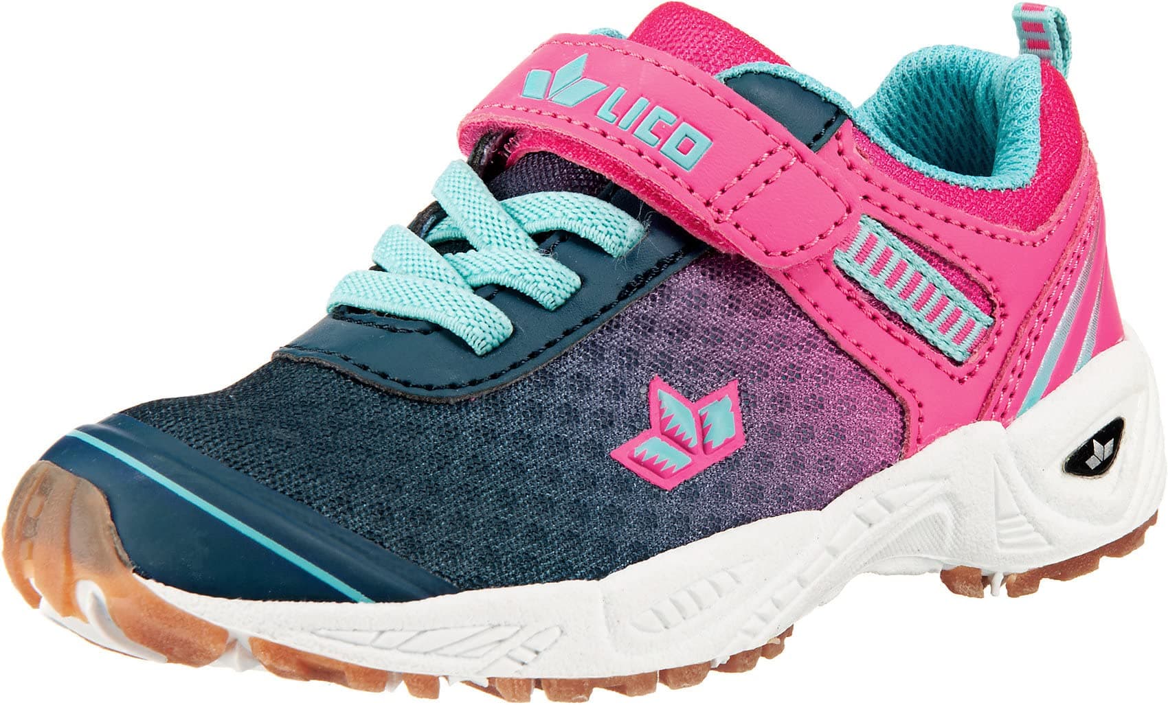 Lico Unisex Kinder Barney Vs Hallenschuhe 37 EU Marine Pink Türkis Angebot bei HelloDeals