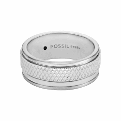 Fossil Herren-Edelstahlband Ringe 9 Schimmerndes Silber Angebot bei HelloDeals
