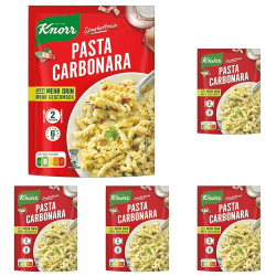 Knorr Spaghetteria Nudel-Fertiggericht Pasta Carbonara leckeres Nudelgericht fertig in 6 Minuten 2 Portionen (Packung mit 5) Angebot bei HelloDeals