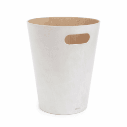 Umbra Woodrow Abfalleimer Holz, 7, 5l, Weiss/Natur Angebot bei HelloDeals