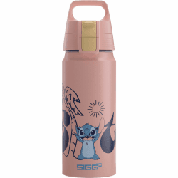 SIGG - Alu Trinkflasche Kinder - WMB ONE - Made in Switzerland - Für Kohlensäurehaltige Getränke Geeignet - Auslaufsicher - Federleicht - BPA-frei - ClimatePartner Zertifiziert - Sport & Schule - 0,6L 27 Stitch Disney & WB Angebot bei HelloDeals