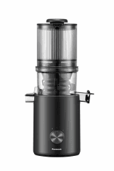 Panasonic MJ-L900KXE Entsafter, 1,5 l Fassungsvermögen, 120 mm Einfüllöffnung, 55 U/min, siebloses Filtersystem, spülmaschinengeeignet, leicht zu reinigen, Sorbet-Aufsatz, Schwarz Angebot bei HelloDeals