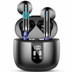 Kopfhörer Kabellos Bluetooth 5.4, 2026 Neu In-Ear Bluetooth Kopfhörer A-Schwarz Angebot bei HelloDeals