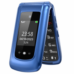 uleway Seniorenhandy Klapphandy ohne Vertrag, Großtasten Handy 2.4+1.7 Zoll Blau Angebot bei HelloDeals