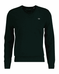 Gant Herren Extrafine Lambswool V-Neck Pullover (1er Pack) L Tartan Green Angebot bei HelloDeals