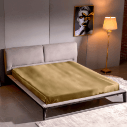 THXSILK Spannbettlaken Seide Bettlaken 160x200, 100% Reine 22 Momme Maulbeerseide Bettwäsche Spannbetttuch, Gold Seiden Bettlaken für Standardmatratze 30cm Gold 160x200+30cm Angebot bei HelloDeals