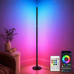 RGB Stehlampe Dimmbar 120cm mit App & Fernbedienung 120cm 1 Stück Angebot bei HelloDeals