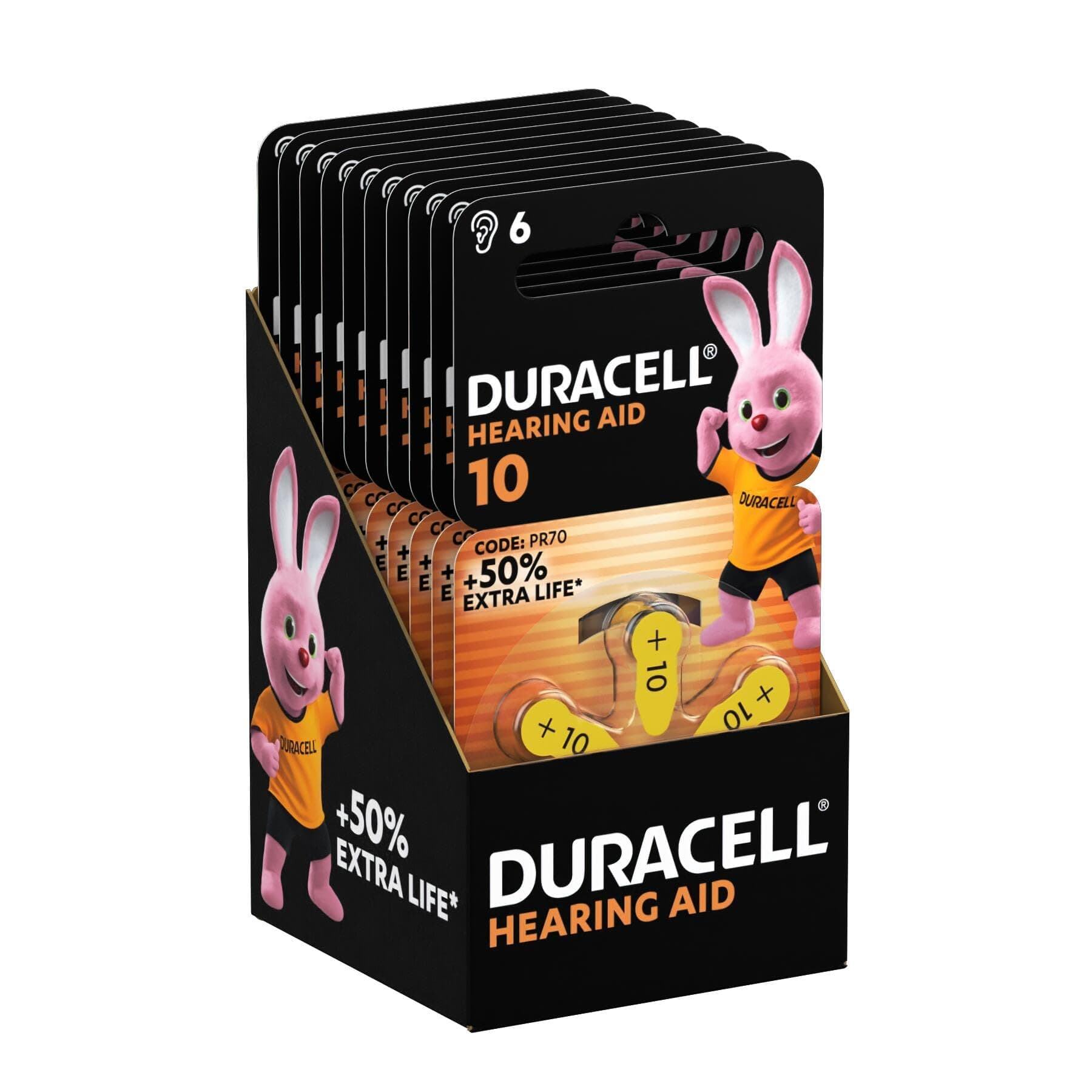 DURACELL Hörgerätebatterien Typ 10 (60 Stück) 1.45V, PR70 Größe 10 Hörgerätebatterien 60 Stück Angebot bei HelloDeals