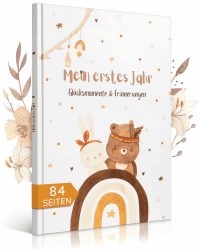 EULENTALER Babyalbum Mein erstes Jahr Boho | Von Pädagogen gestaltet Angebot bei HelloDeals