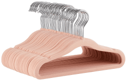 Amazon Basics Kinder-Kleiderbügel aus Samt, Rutschfest, für Säuglinge und Kleinkinder, 29,5cm (für Babykleidung), 50er-Pack, Rosarot 50er-Pack Rosé Angebot bei HelloDeals