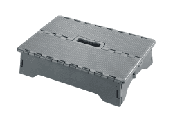 WENKO Klapp-Trittstufe Mod. Secura hochstabile Trittstufe mit rutschhemmender Fläche bis 250 kg klappbar rutschfeste Standfüße für Innen und Außen Schwarz Angebot bei HelloDeals