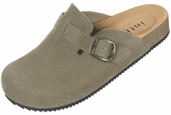 Intini Clogs Hausschuhe Herren Damen Pantoletten Leder 38 EU Dunkelbraun Angebot bei HelloDeals