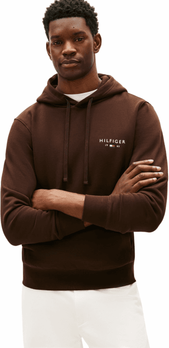 Tommy Hilfiger Herren Brand Love Small Hilfiger Hoodie Mw0mw41429 Kapuzenpullover M Brown (Chocolate) Angebot bei HelloDeals