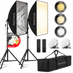 2 Softbox 70x50 cm Set - Fotostudio Softboxen - 2 LED Lampen Softbox Set Angebot bei HelloDeals