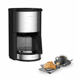 Krups KM3210 Pro Aroma Plus Filterkaffeemaschine, 10 Tassen, 1,25 L, 30-Minuten-Warmhaltefunktion, sichtbares Wasserstands Fenster, Tropfstopp-System, Schwarz mit Edelstahlapplikationen Pro Aroma Plus | 1,25L Angebot bei HelloDeals