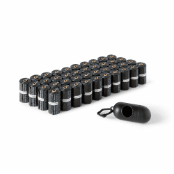 Amazon Basics Hundekotbeutel mit Spender und Leinenclip, Unparfümiert, 600 Beutel (40 Packungen mit je 15 Beuteln), Schwarz Unparfümiert (mit Spender) 600 Beutel Angebot bei HelloDeals